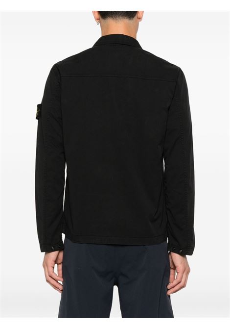 giacca camicia zip umo nera STONE ISLAND | K2S15 1200003 S0010V0029